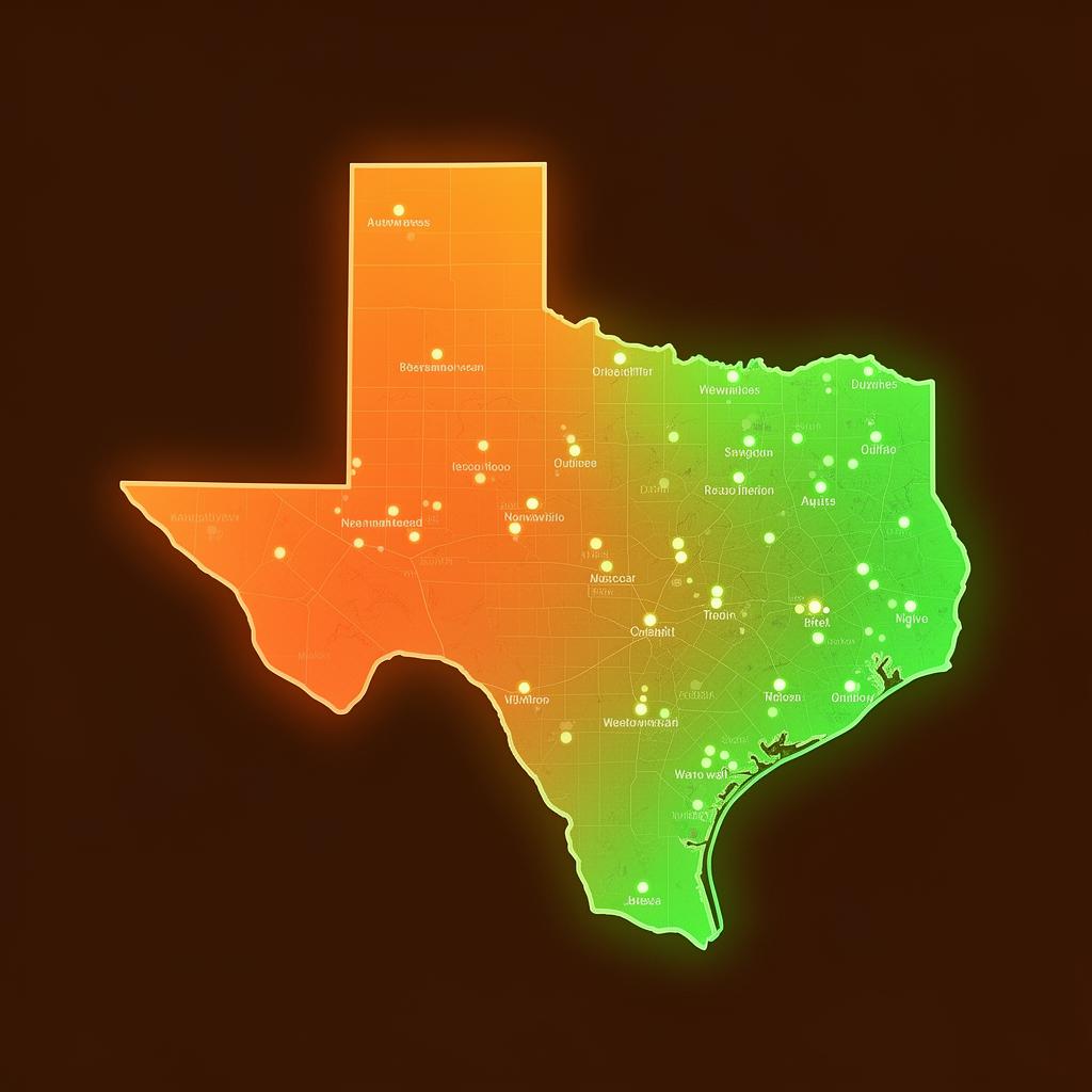 Texas delivery coverage map